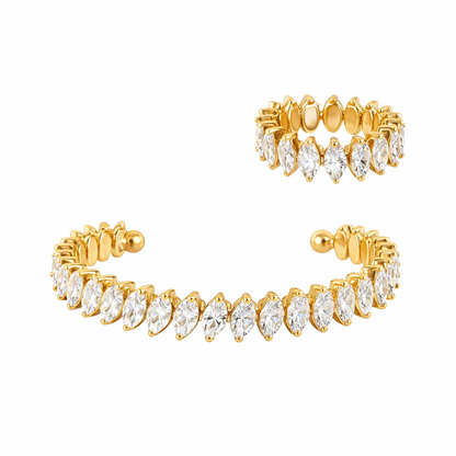 Schmuck-Set Water Droplets - Ring und Armreif